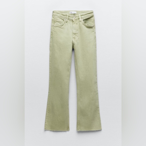 (#63) ZARA TRF Flare Cropped Jeans - Picture 3 of 5